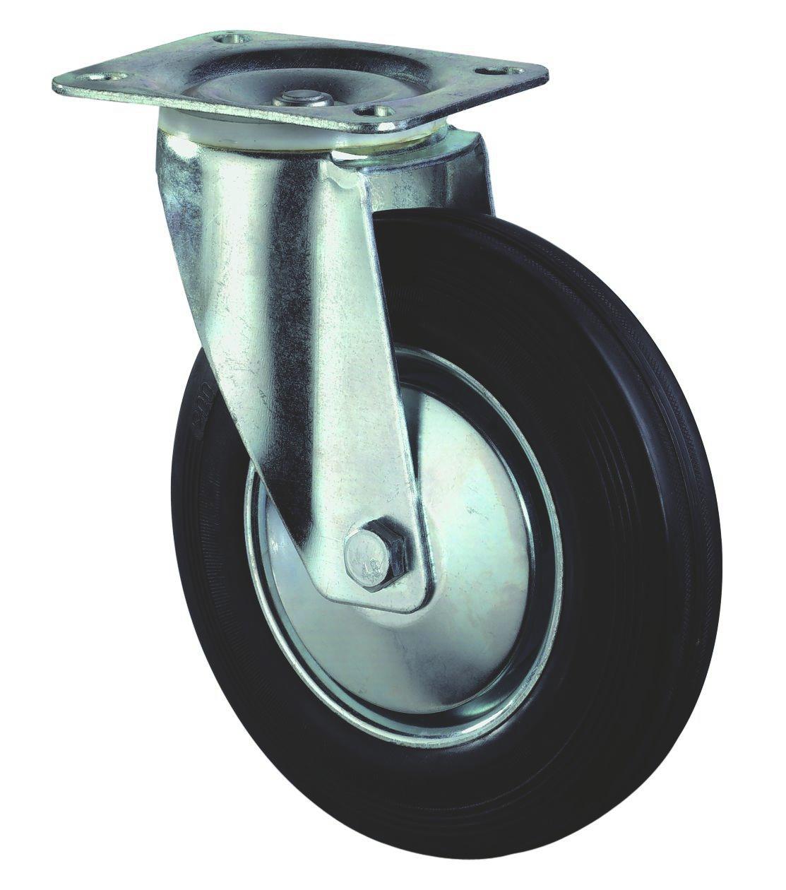 Westfalia Lenkrolle mit Vollgummi Reifen ohne Feststeller Durchmesser 80mm