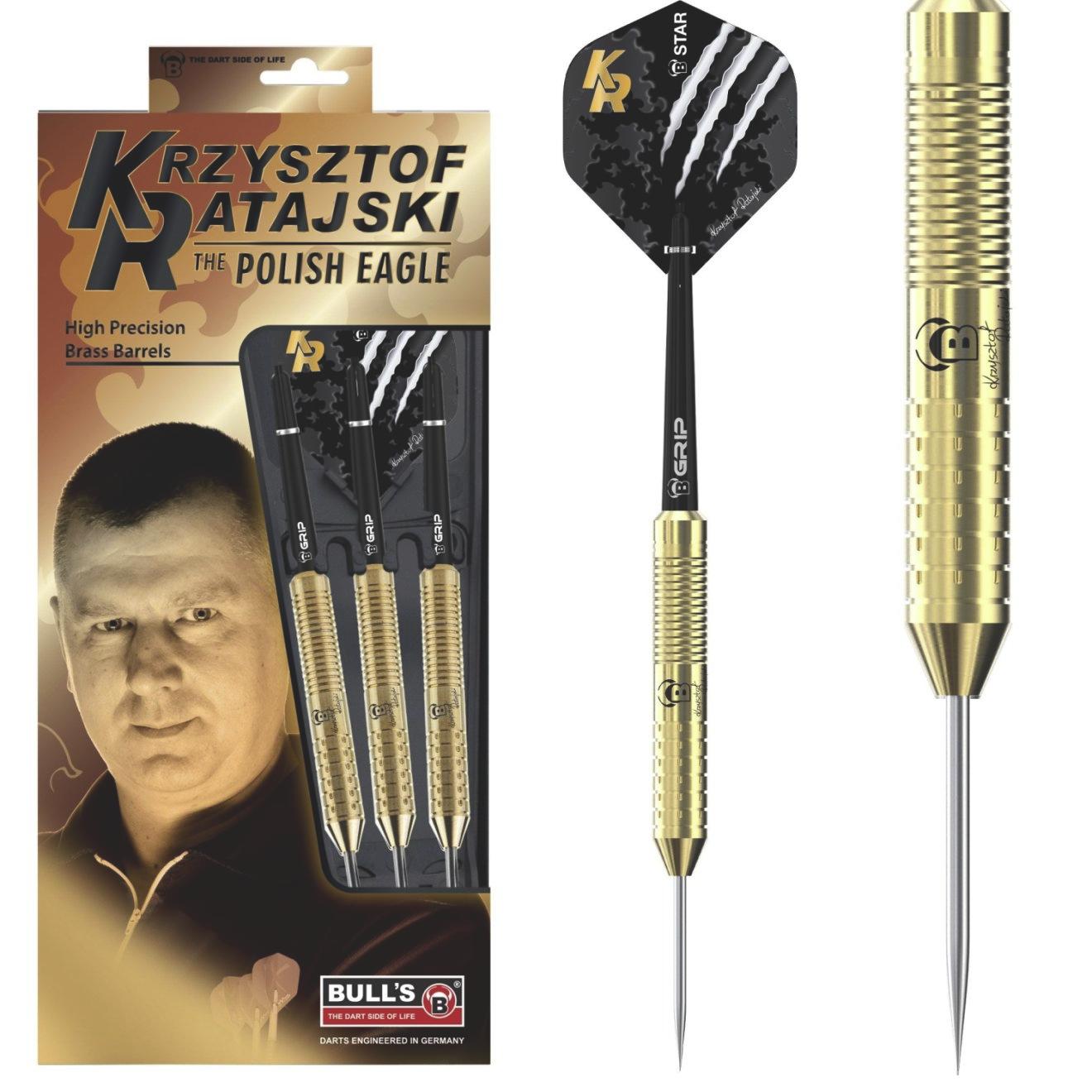 Bull's Krzysztof Ratajski Brass Gold Steel Dart 24gr.