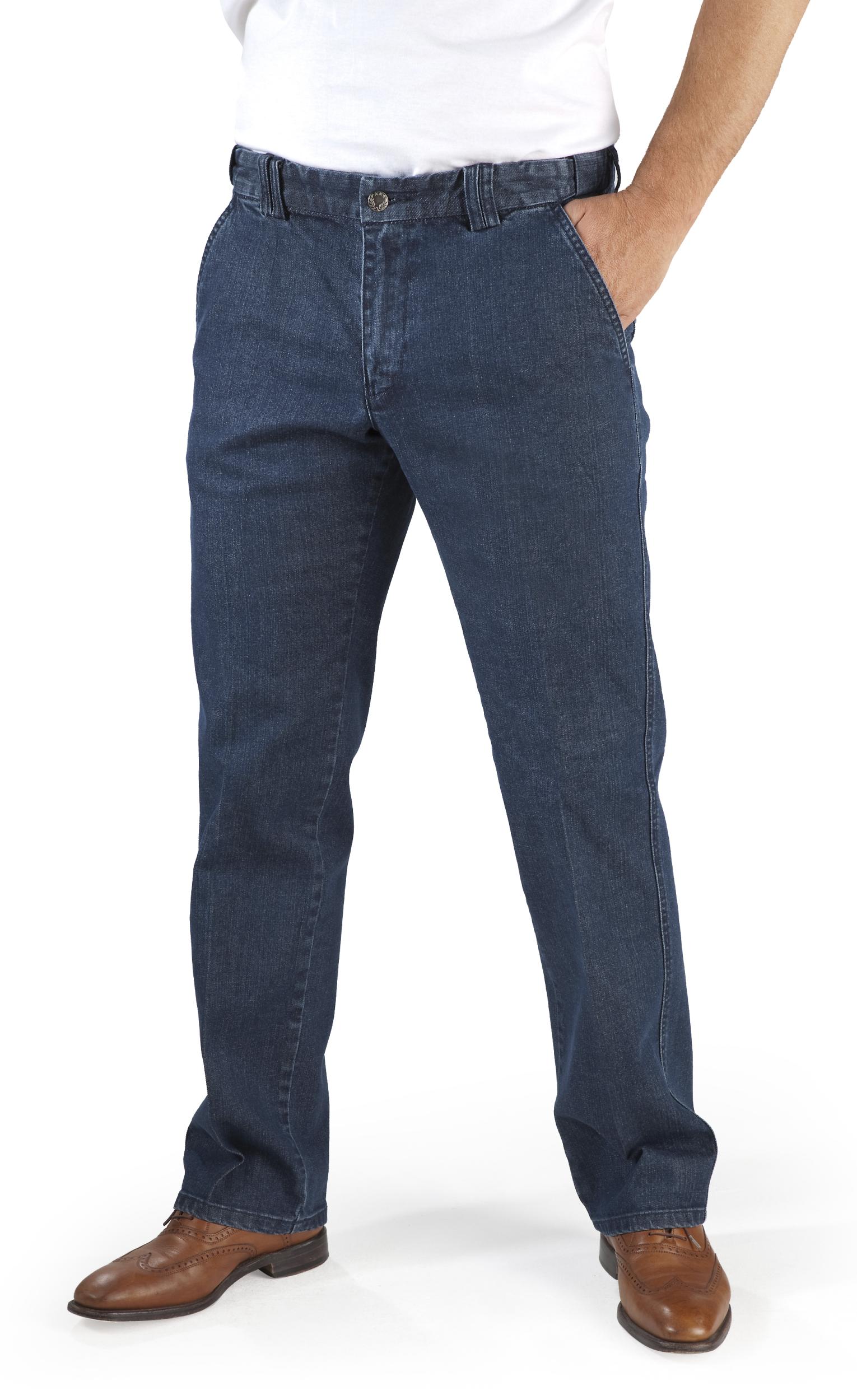 Wisent Jeans mit verstecktem Komfortbund, Farbe bluestone