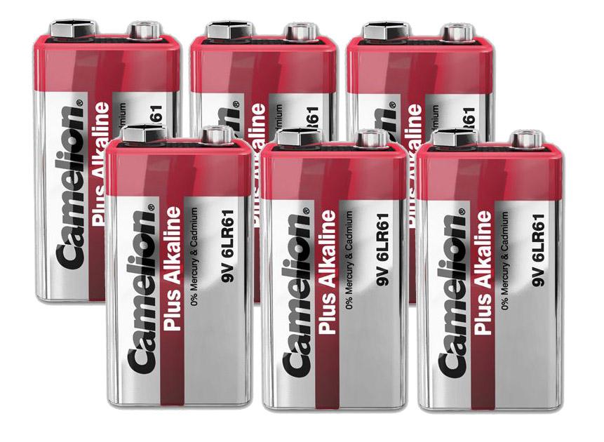 Camelion Plus Alkaline 9V Block Batterie - 6 Stück