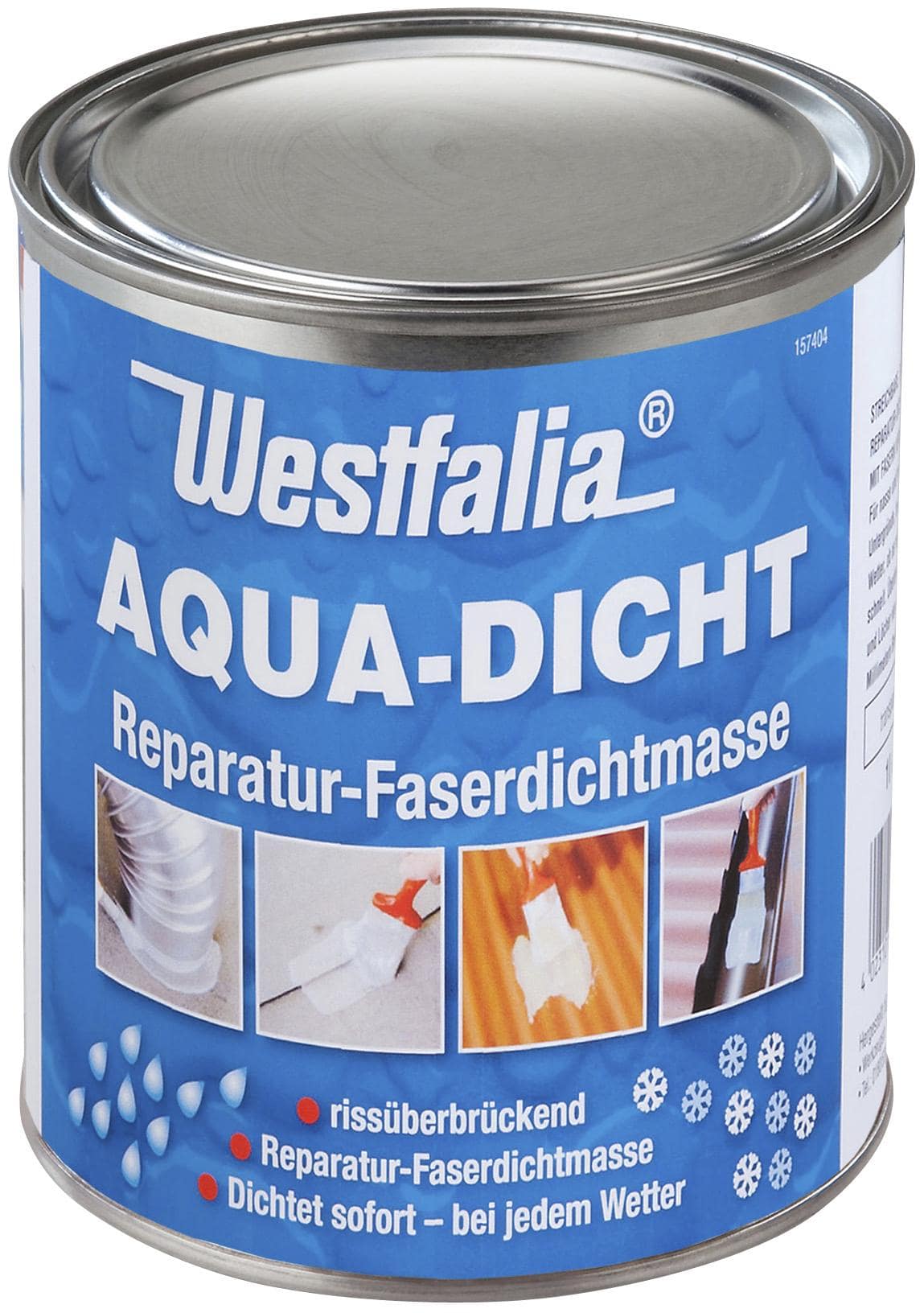 Westfalia Aqua Dicht - transparente Abdichtmasse, faserverstärkt, 1 L Dose