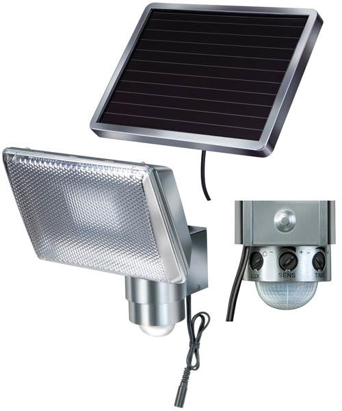 Brennenstuhl Solar LED Strahler "SOL 80 ALU" mit Bewegungsmelder - IP44