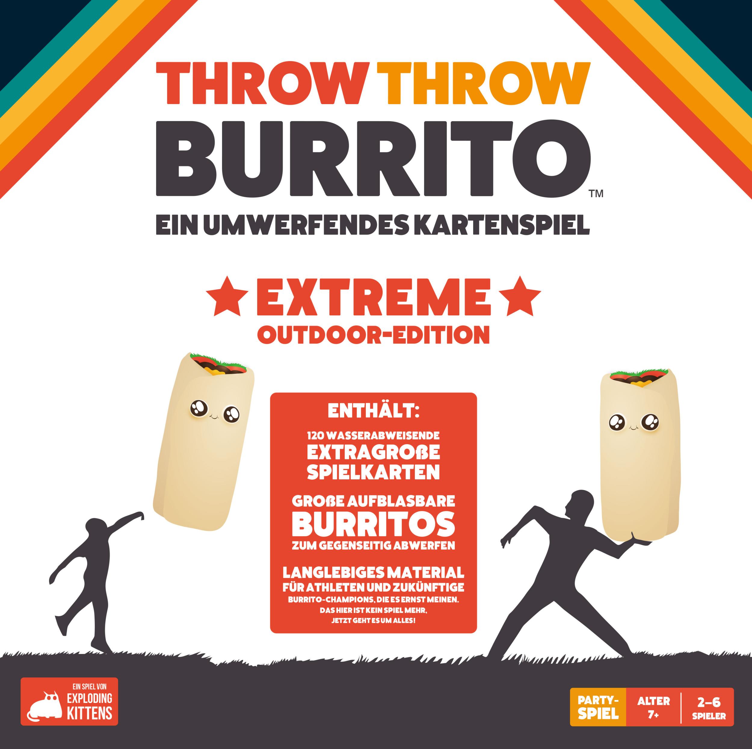 asmodee Gesellschaftsspiel Throw Throw Burrito: Extreme Outdoor-Edition