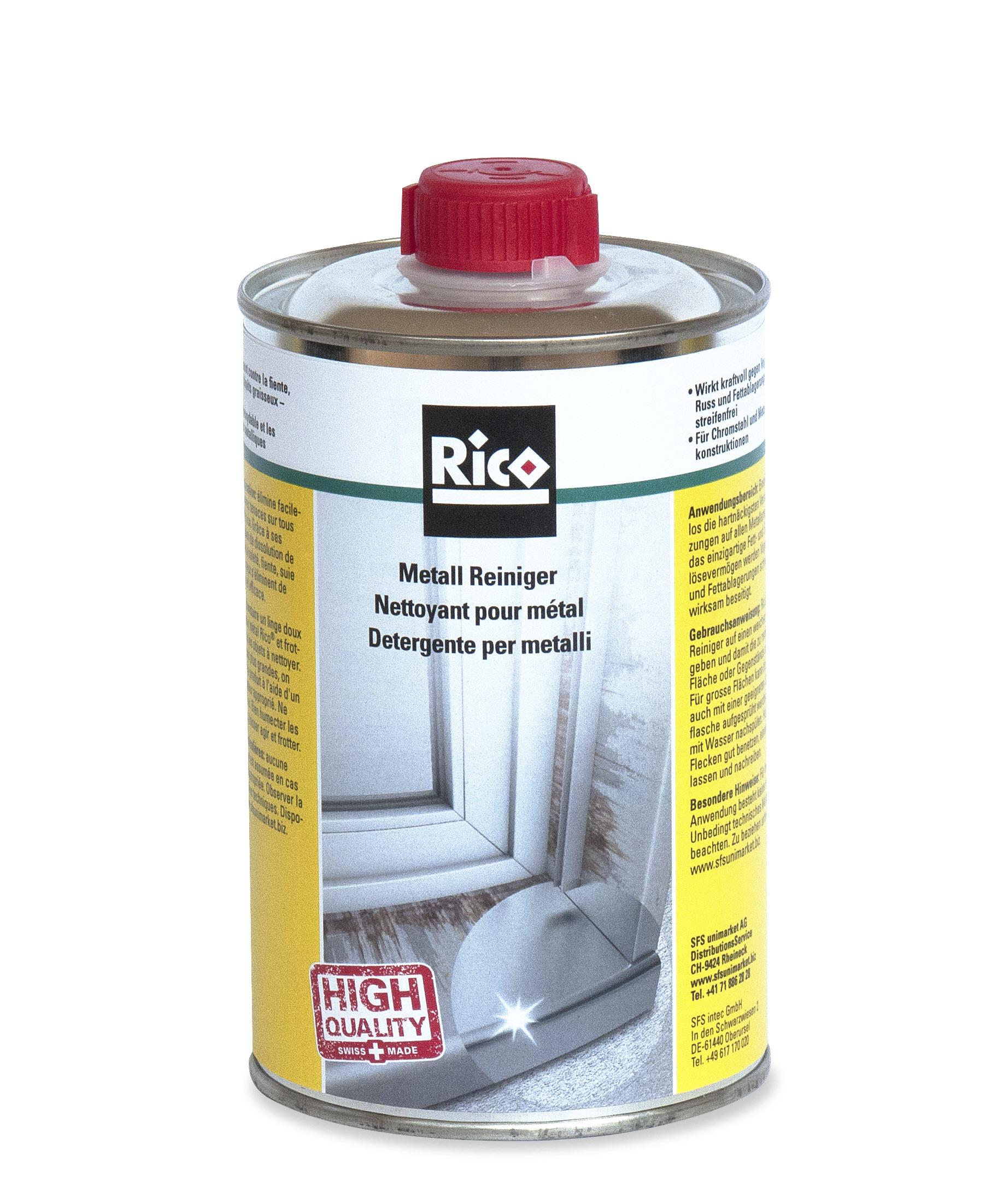 Rico Metall- und Chromstahl Reiniger, 500 ml Dose, trocknet streifenfrei