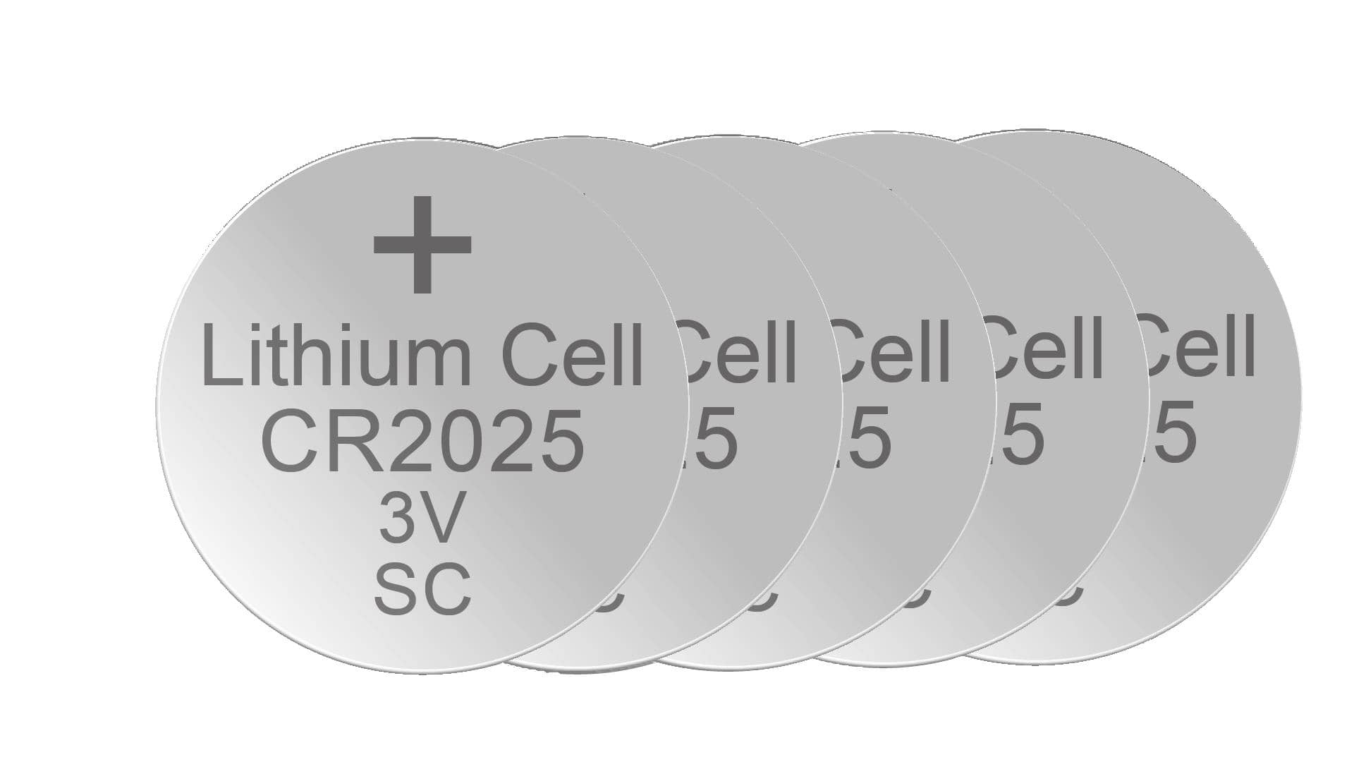 XCell Lithium Knopfzelle CR2025, 3 Volt - 5 Stück