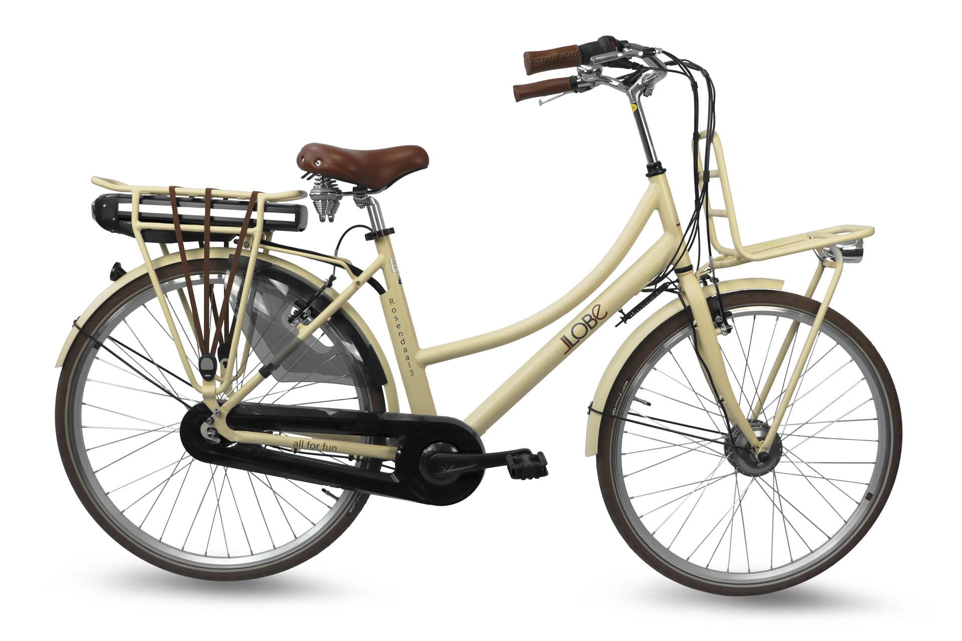 Llobe Damen City E-Bike, 28 Zoll, Rahmenhöhe 50 cm, 7-Gang Nabenschaltung, beige Rosendaal 3 Lady, 13Ah