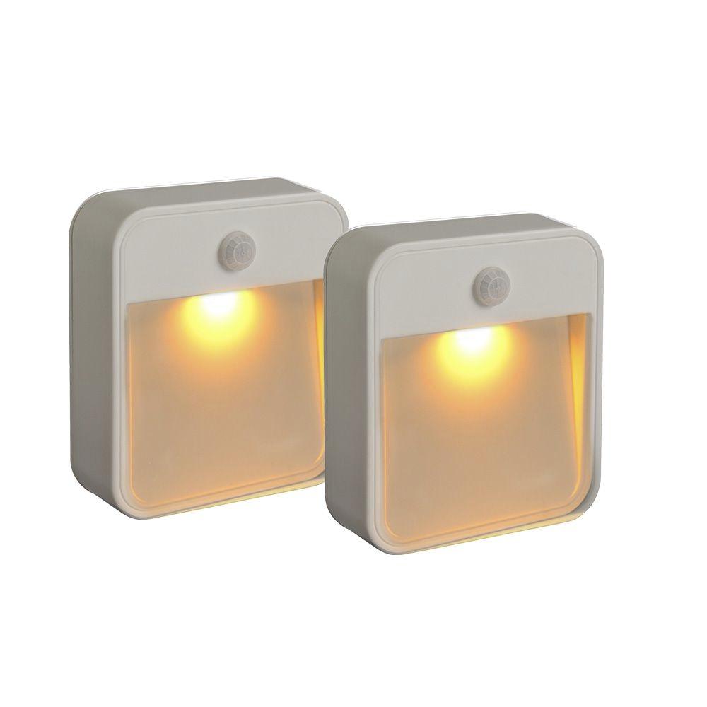MR. BEAMS LED Treppenlicht weiß mit Bewegungsmelder Amber MB720A 2er Pack IP44 20 Lumen