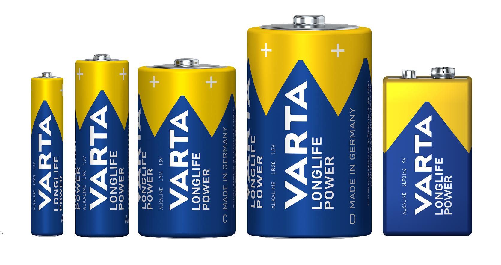 Varta LONGLIFE Power Baby C Alkaline Batterie - 2 Stück