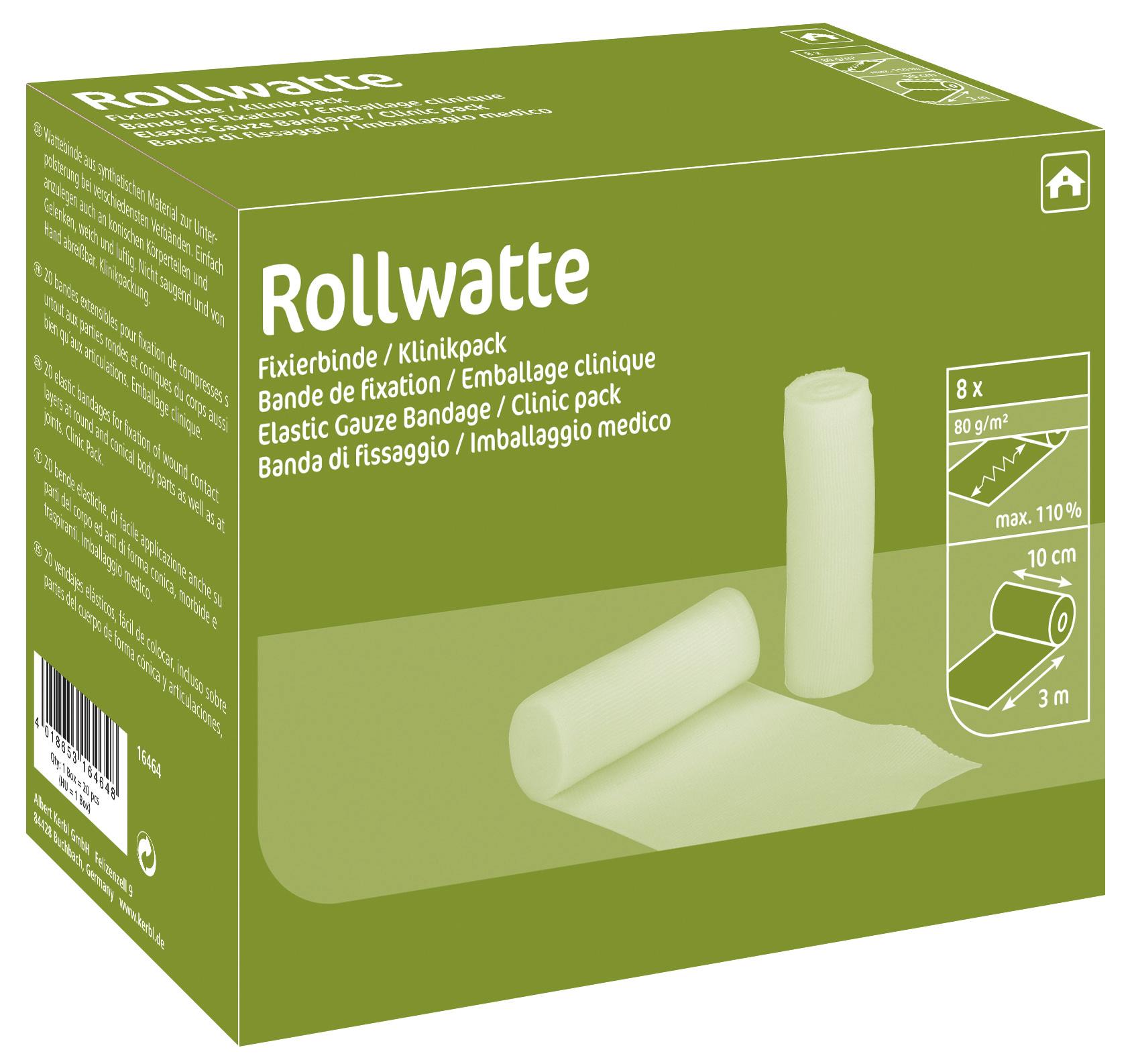 Rollwatte, 10 cm x 3 m, 8 Stück
