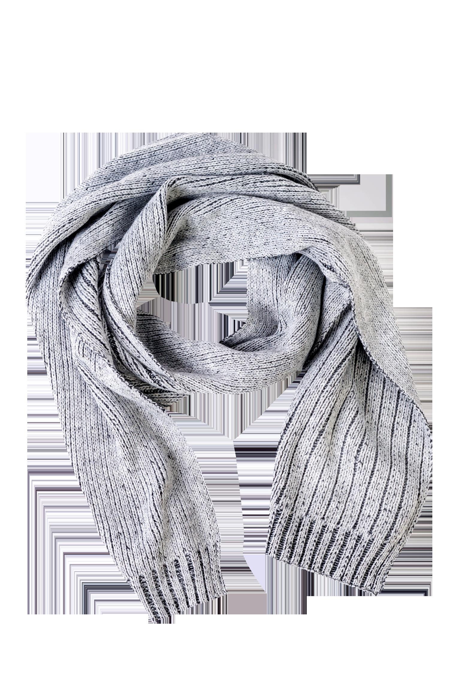 Schal mit Rippenstruktur, 30cmx200cm, Farbe grau/schwarz, Einheitsgröße
