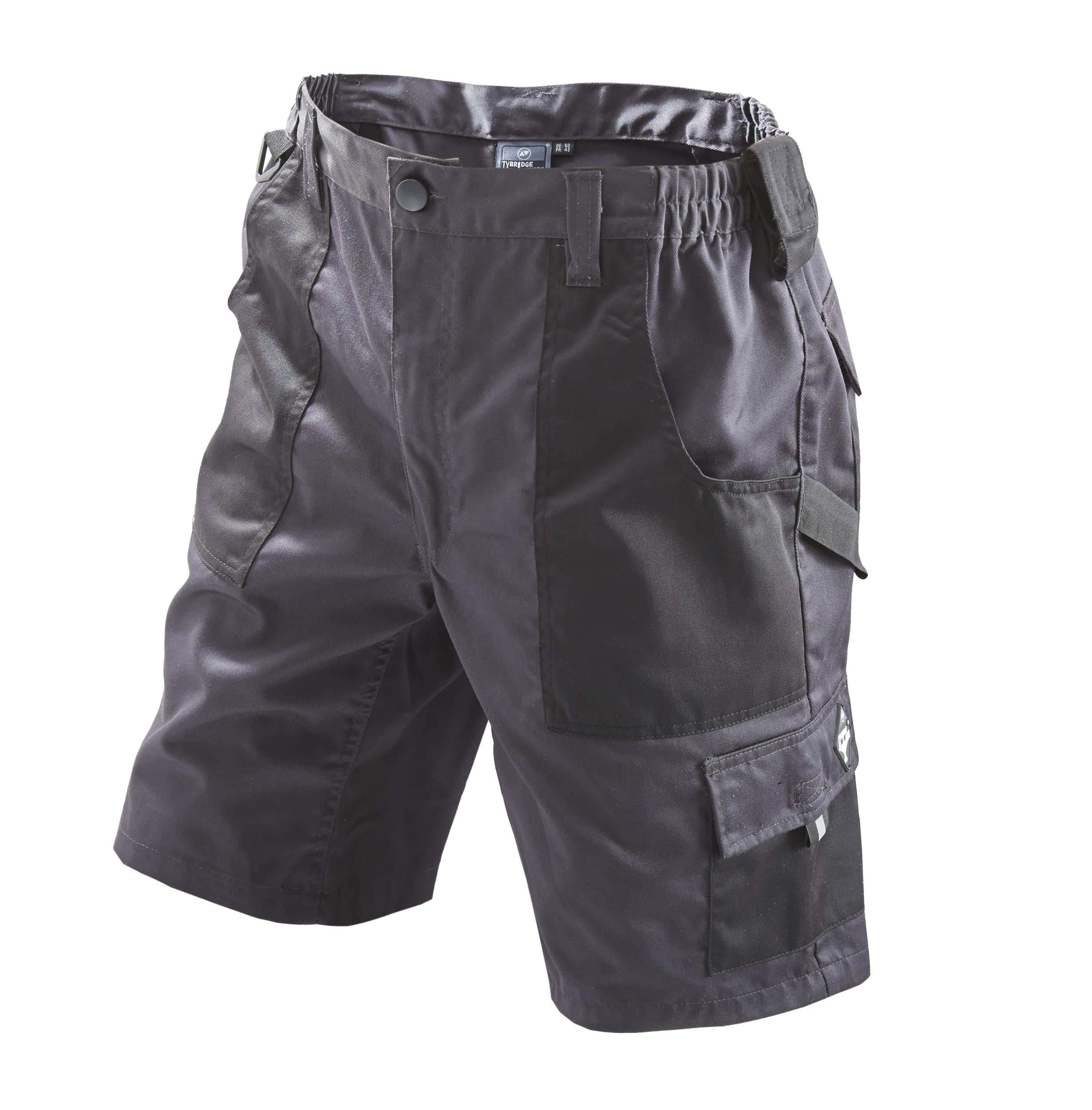 BRIDGE Worker Shorts mit Dehnbund, Farbe schwarz