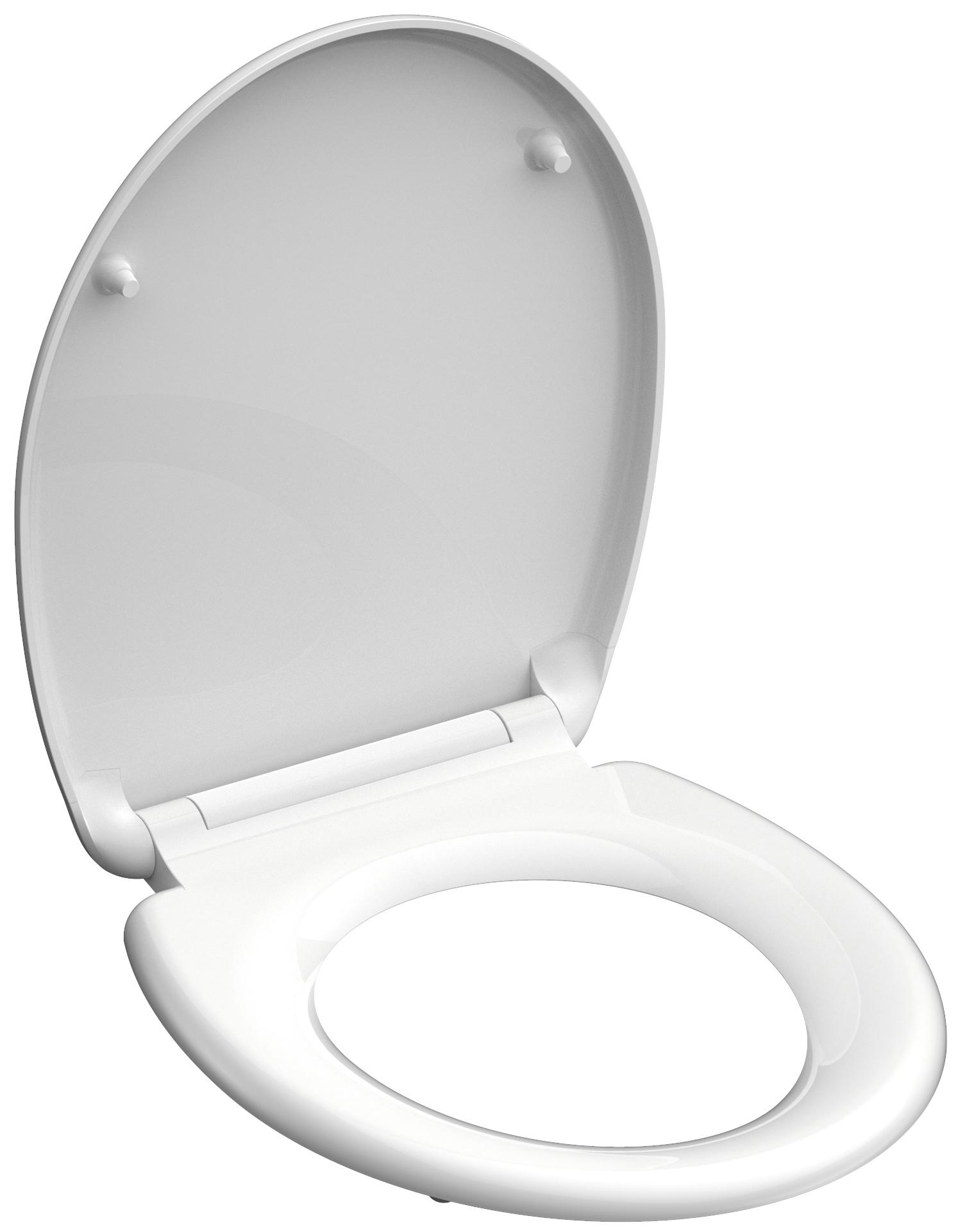 Schütte Duroplast WC-Sitz WHITE, mit Absenkautomatik und Schnellverschluss