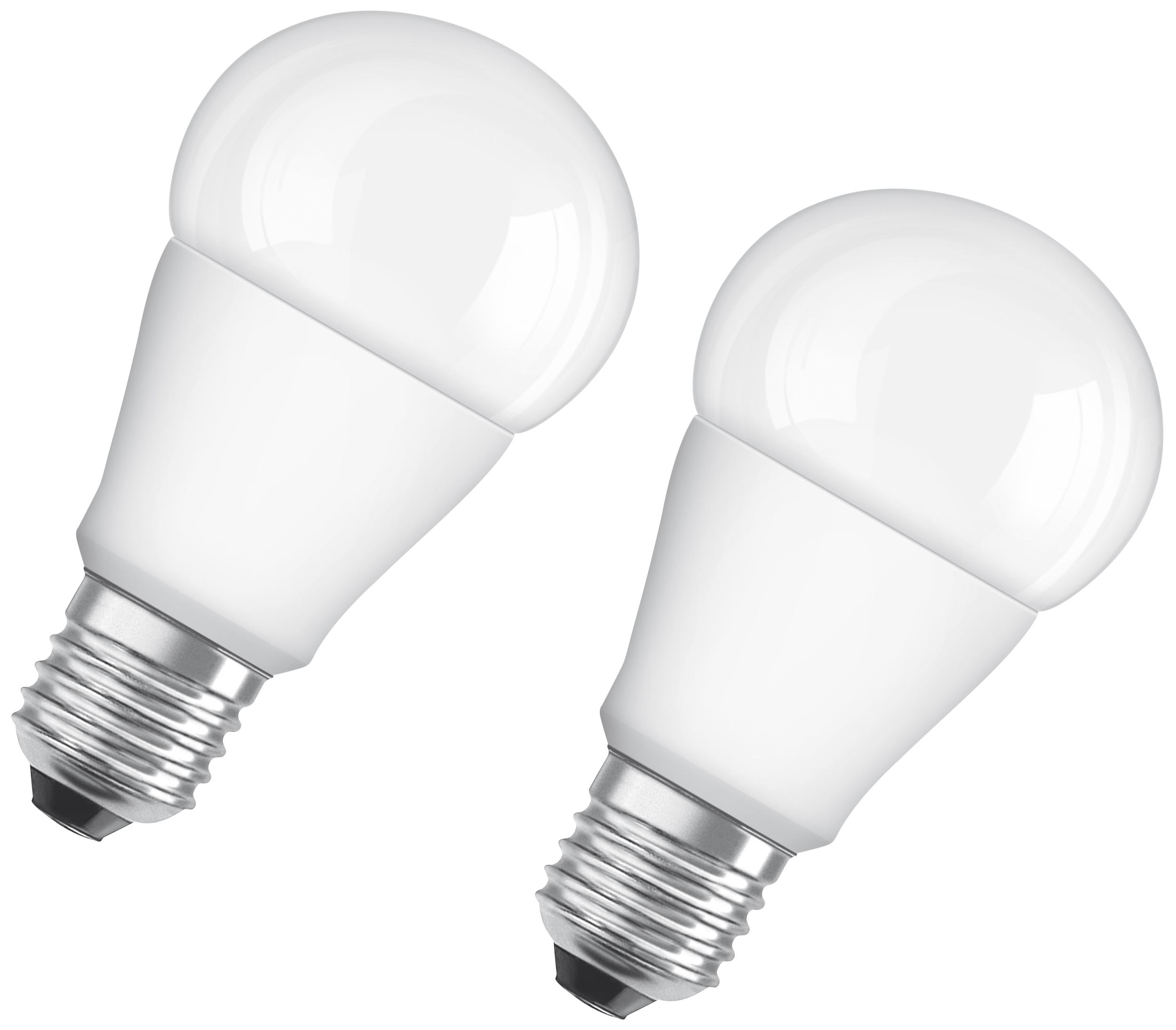 Osram LED STAR CLA60 Lampe, 10 Watt, E27, matt, warmweiß - 2 Stück