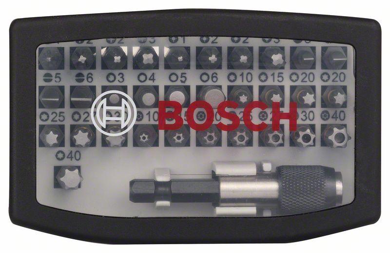 Bosch Schrauberbit-Set , PH, PZ, H, T und Quick Change-Universalhalter, 32-teilig