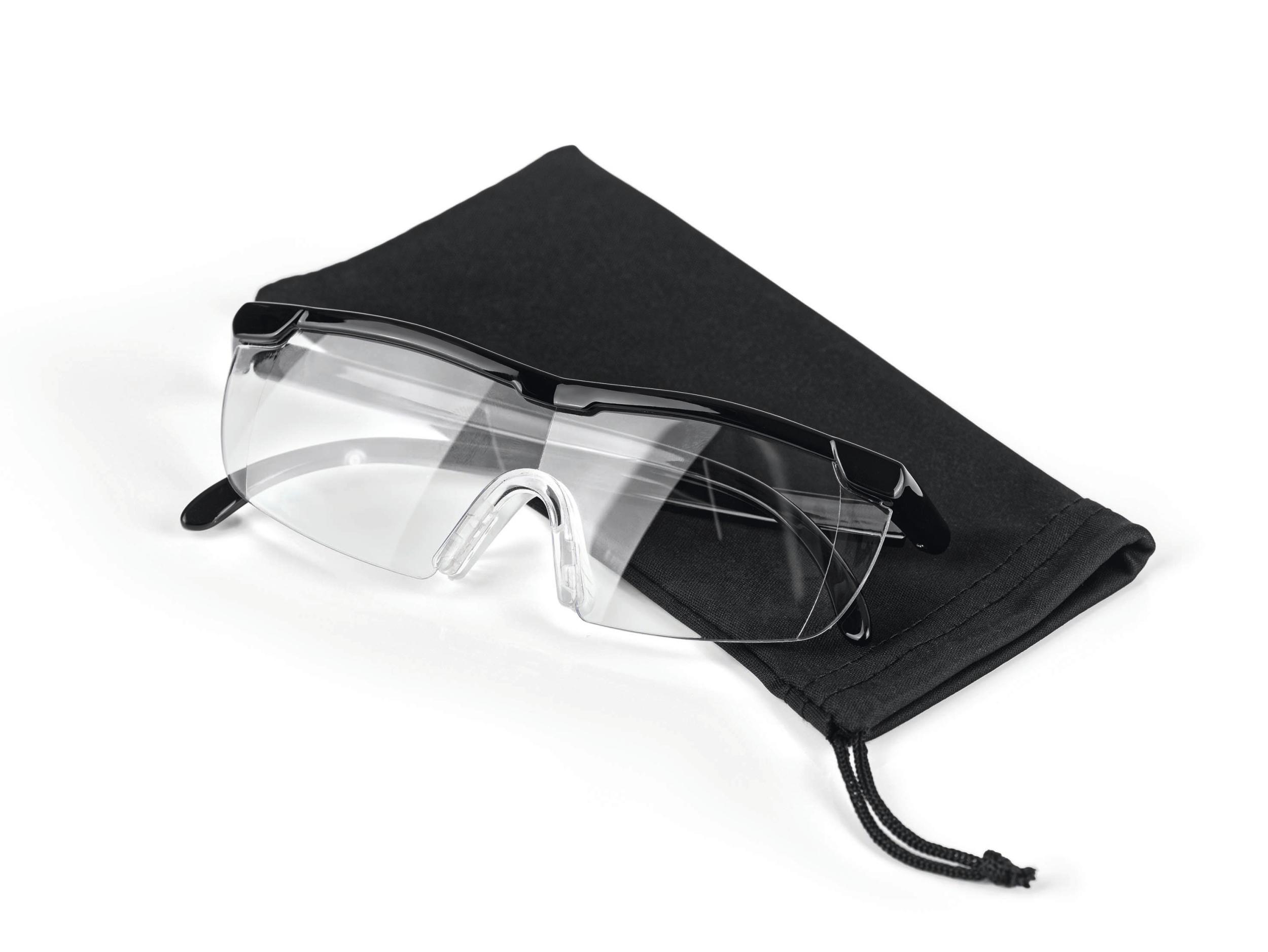 Easymaxx Vergrößerungs-Brille, Lupen-Brille, Schwarz
