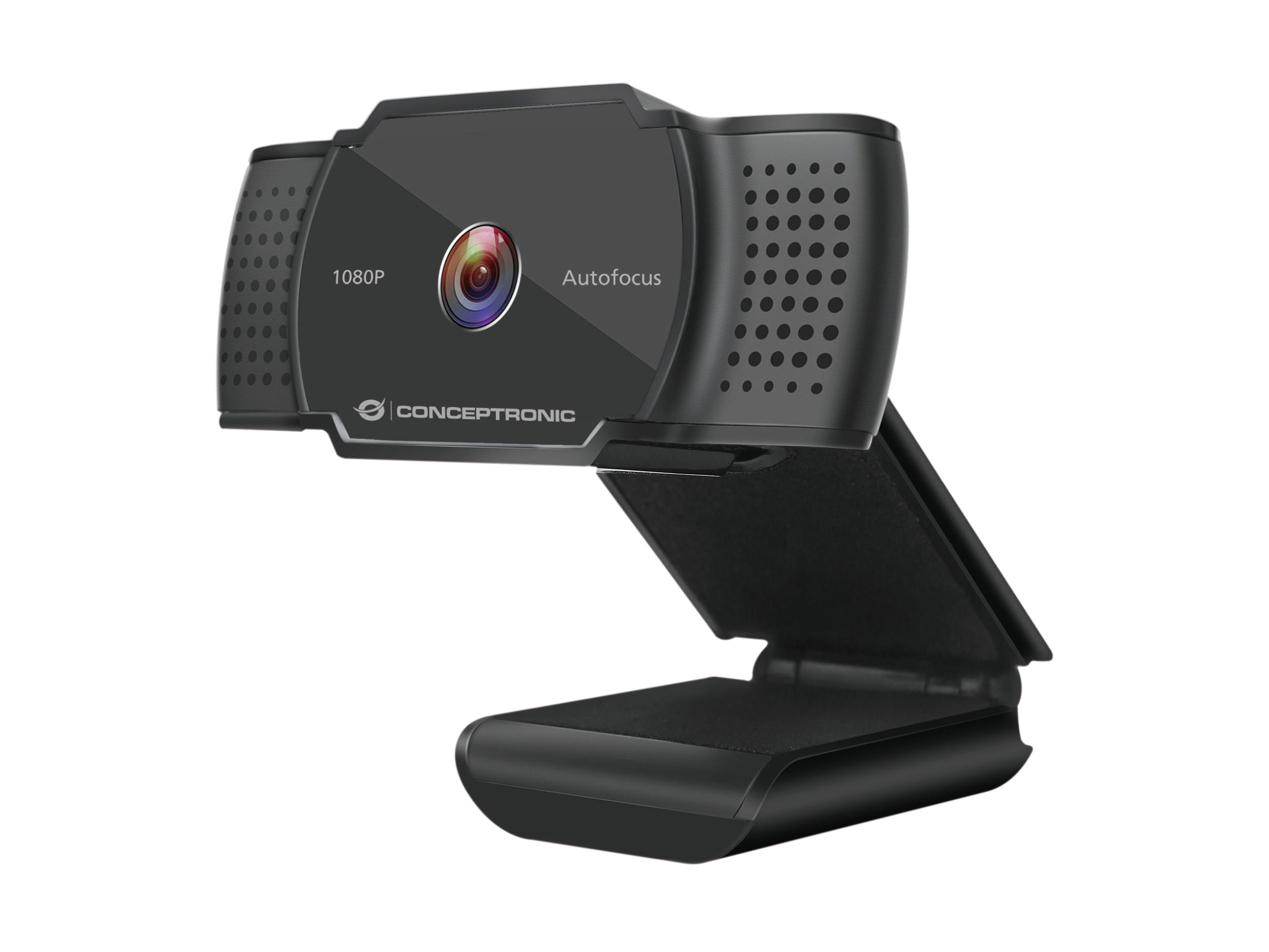 Conceptronic Webcam AMDIS 1080P(2K über Sof) AF (Web+Mic.)sw