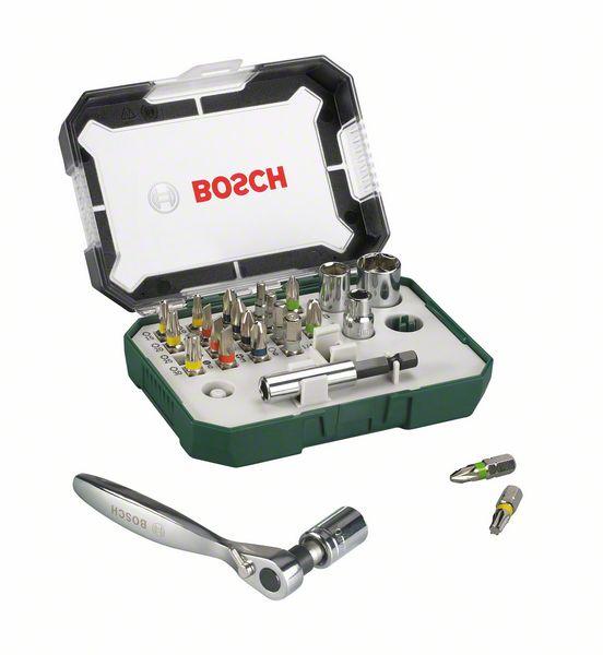 Bosch Schrauberbit- und Ratschen-Set, 26-teilig