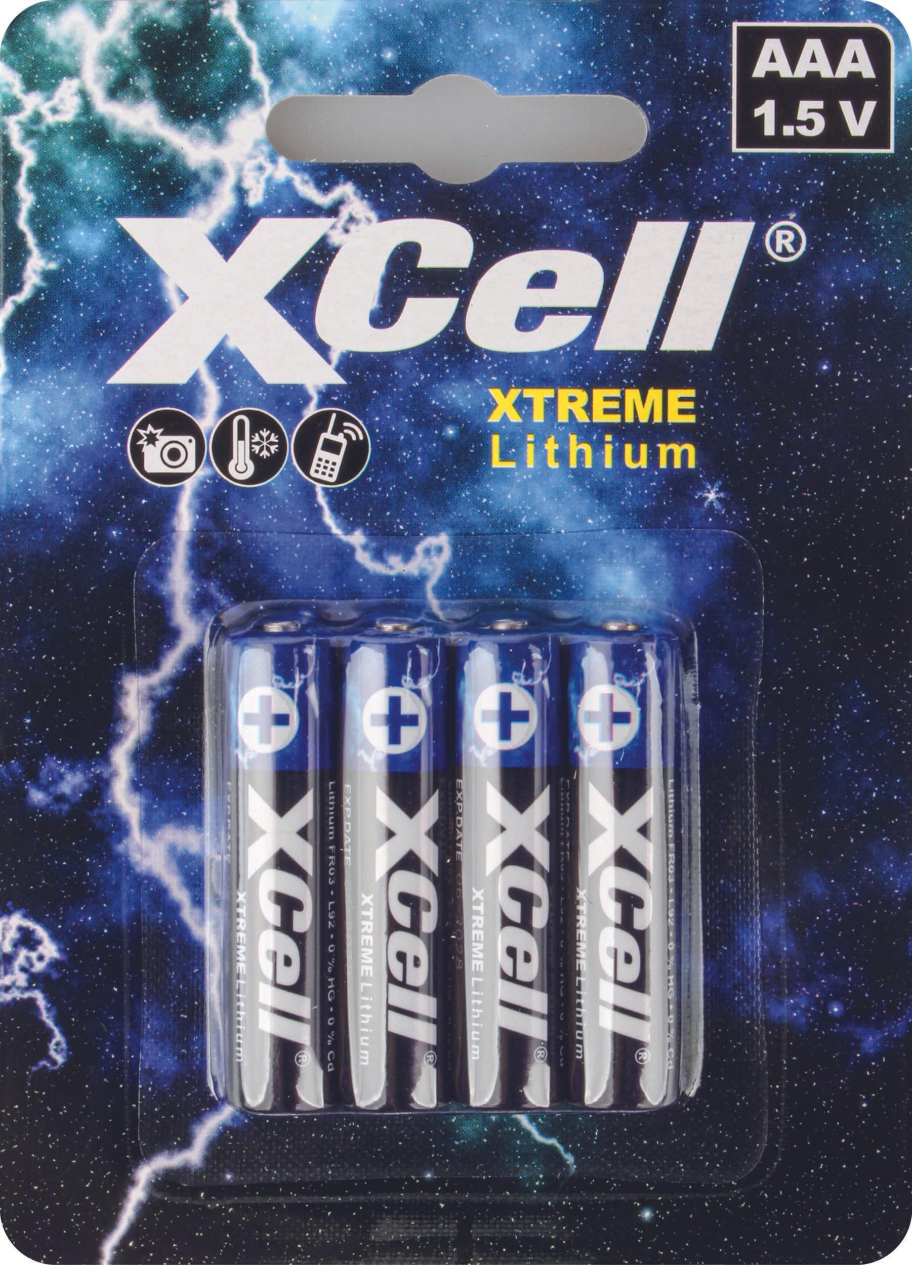 XCell 4er Xtreme Lithium Batterien - in verschiedenen Größen
