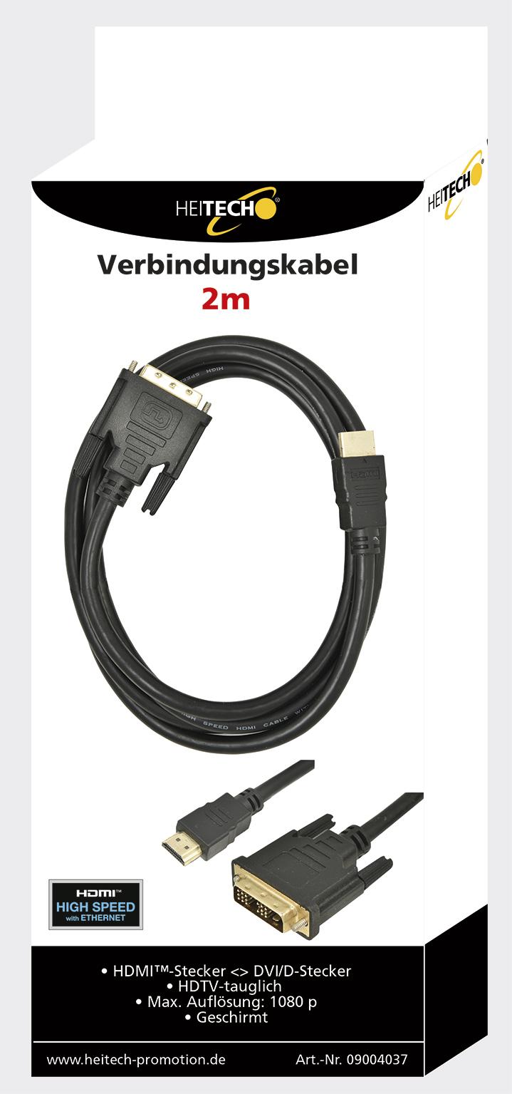 Heitech Verbindungskabel HDMI-DVI-D