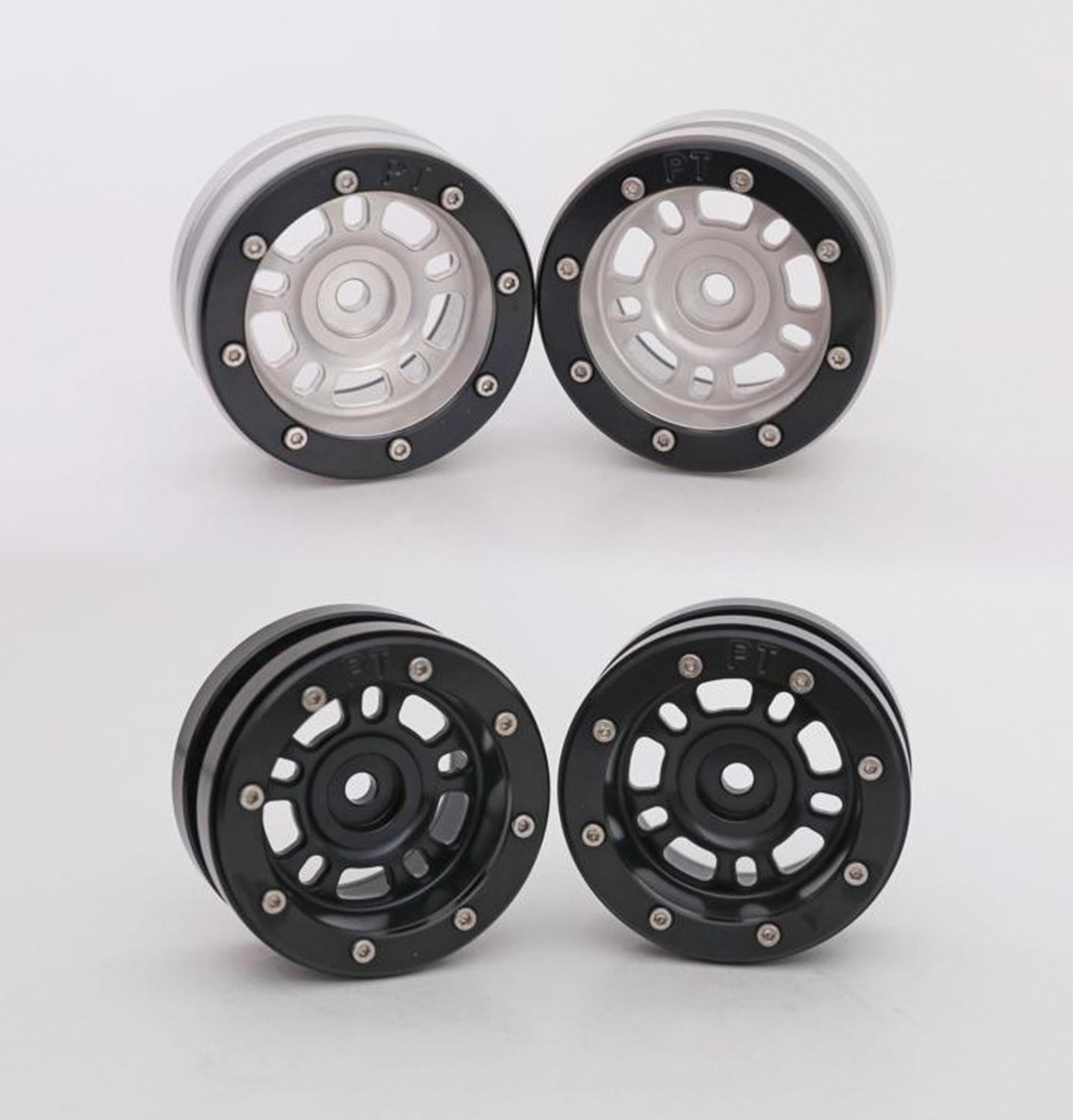 Metsafil Beadlock Wheels PT- Distractor Silber/Schwarz 1.9 (2 St.)
