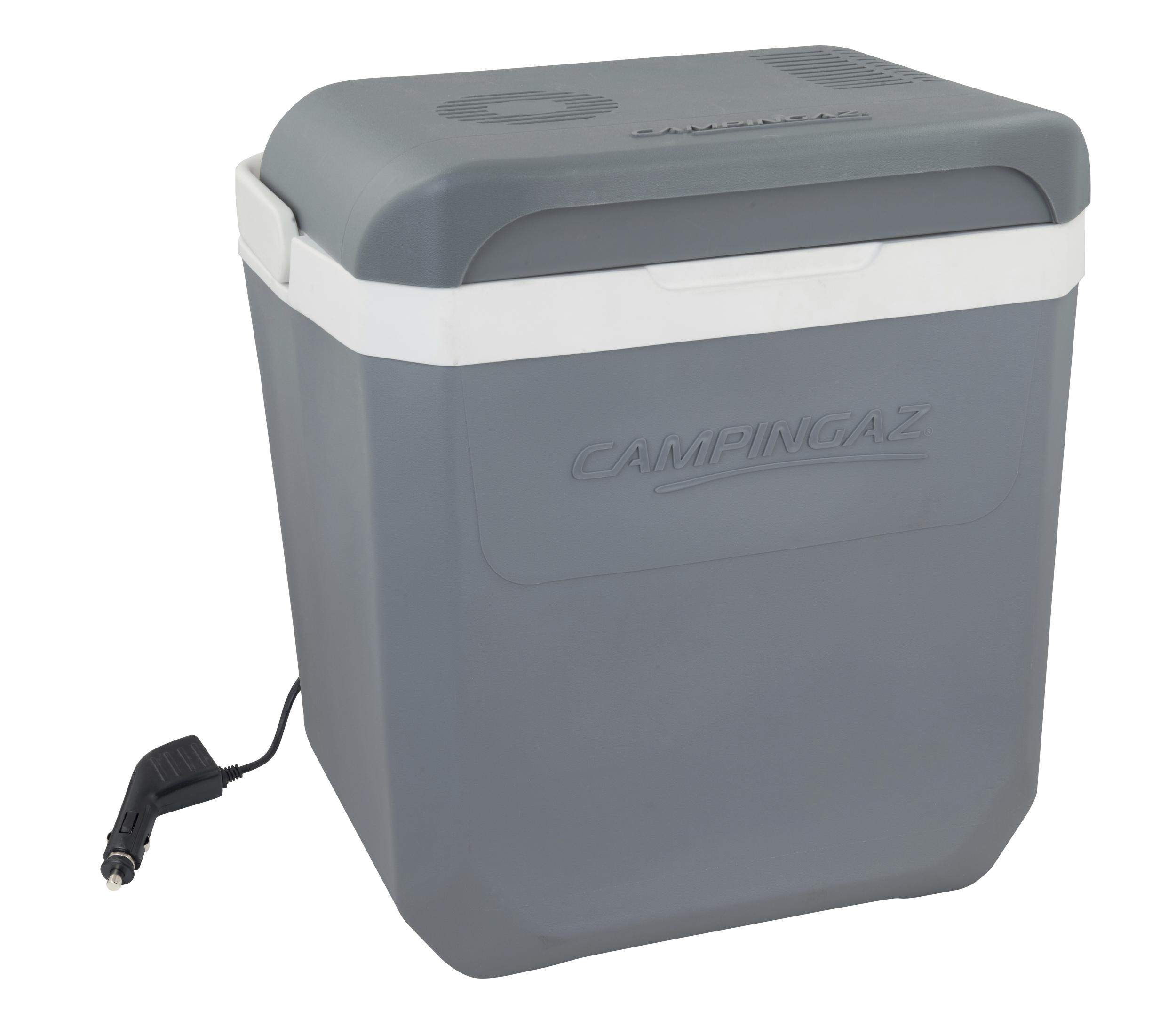 Campingaz Powerbox  Plus 28L  Thermoelektrische Kühlbox mit 28L Fassungsvermögen, antimikrobielle Innenwände, 12 V Stecker